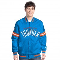 Куртка Oklahoma City Thunder Starter Blue/Orange Scout Full Snap Varsity