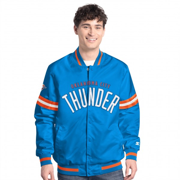 Куртка Oklahoma City Thunder Starter Blue/Orange Scout Full Snap Varsity