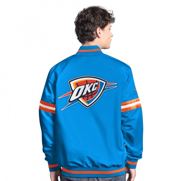 Куртка Oklahoma City Thunder Starter Blue/Orange Scout Full Snap Varsity
