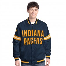 Indiana Pacers Starter Navy/Gold Scout Full Snap Varsity Jacket