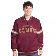 Cleveland Cavaliers Starter Wine/Gold Scout Full Snap Varsity Jacket