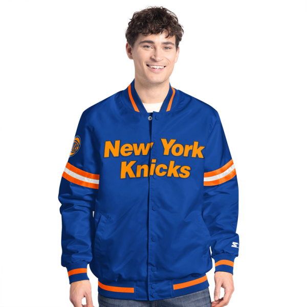 Куртка New York Knicks Starter Blue/Orange Scout Full Snap Varsity