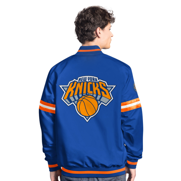 Куртка New York Knicks Starter Blue/Orange Scout Full Snap Varsity