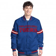Philadelphia 76ers Starter Royal/Red Scout Full Snap Varsity Jacket