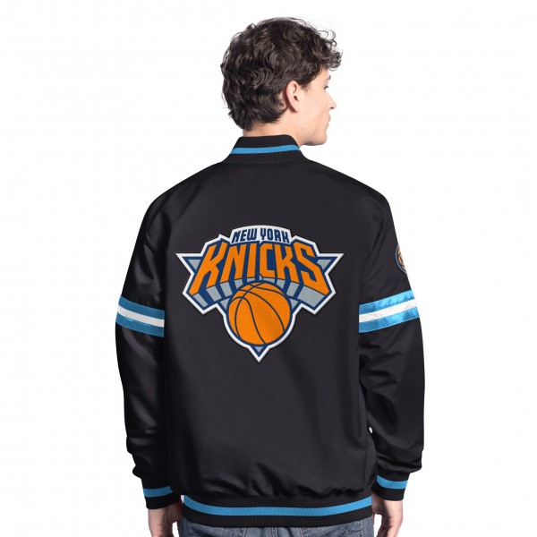 New York Knicks Starter Black Scout Varsity Full-Snap Jacket