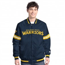 Golden State Warriors Starter Navy Scout Full-Snap Varsity Jacket