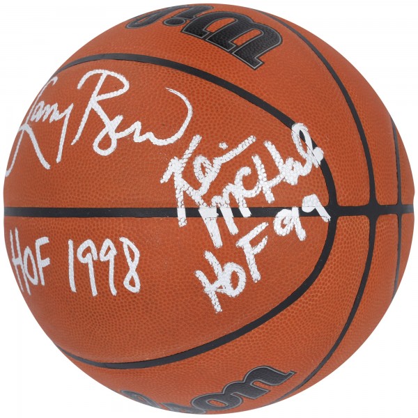 Мяч Kevin McHale, Larry Bird, Robert Parish Boston Celtics Autographed Fanatics Authentic Wilson Official Game with Multiple Inscriptions