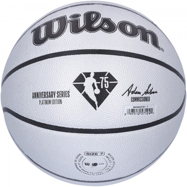 Мяч Boston Celtics Legends Autographed Fanatics Authentic Wilson NBA 75th Anniversary Platinum Edition with 6 Signatures including Larry Bird, Kevin Garnett &amp; Kevin McHale