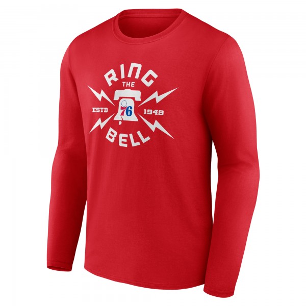 Philadelphia 76ers Red Huddle Long Sleeve T-Shirt