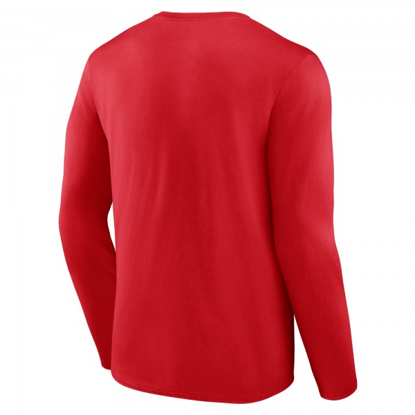 Philadelphia 76ers Red Huddle Long Sleeve T-Shirt