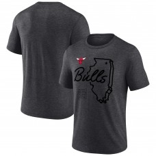 Футболка Chicago Bulls Charcoal Announcer Tri-Blend
