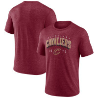 Cleveland Cavaliers Wine Backboard Tri-Blend T-Shirt
