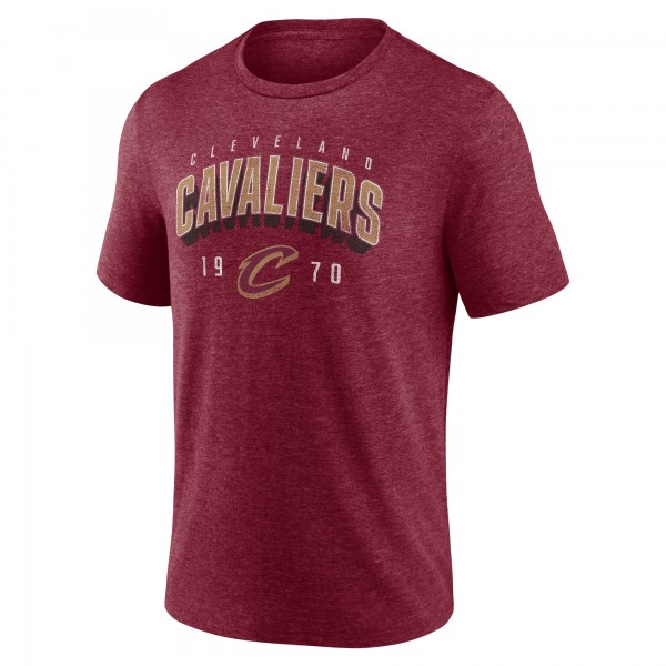 Cleveland Cavaliers Wine Backboard Tri-Blend T-Shirt