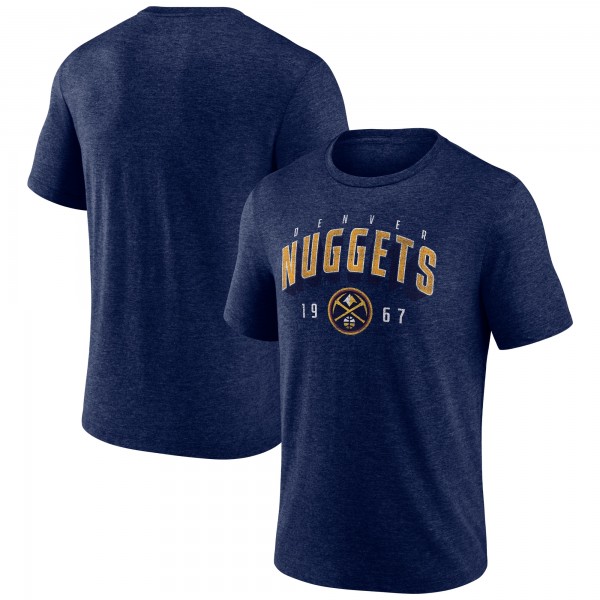 Denver Nuggets Navy Backboard Tri-Blend T-Shirt
