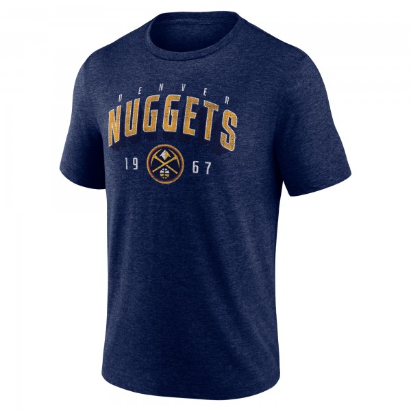 Denver Nuggets Navy Backboard Tri-Blend T-Shirt