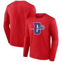 Detroit Pistons Red Alternate Logo Long Sleeve T-Shirt