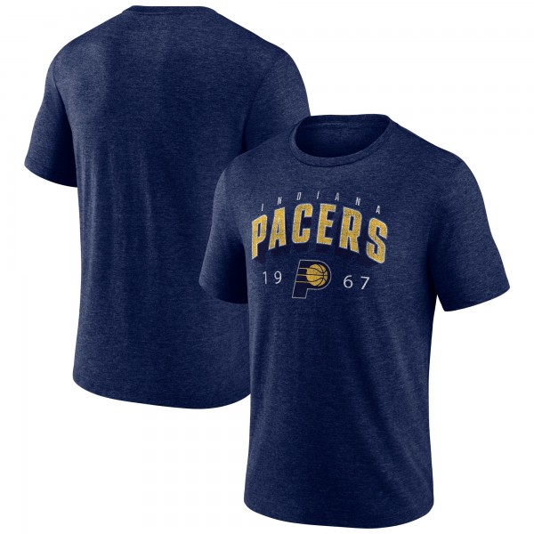 Indiana Pacers Navy Backboard Tri-Blend T-Shirt