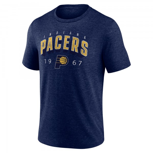 Indiana Pacers Navy Backboard Tri-Blend T-Shirt