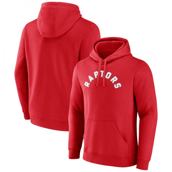 Toronto Raptors Red Wordmark Pullover Hoodie