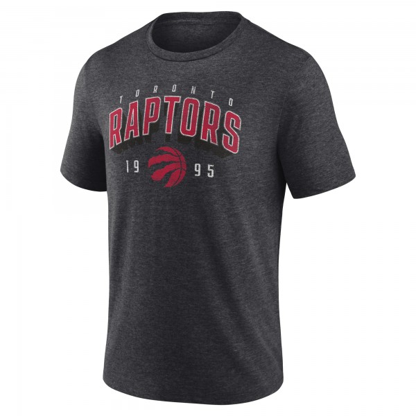 Toronto Raptors Charcoal Backboard Tri-Blend T-Shirt