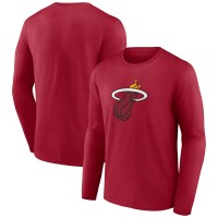 Miami Heat Red Primary Logo Long Sleeve T-Shirt