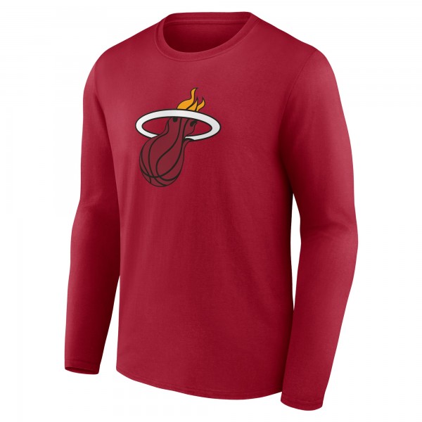 Miami Heat Red Primary Logo Long Sleeve T-Shirt