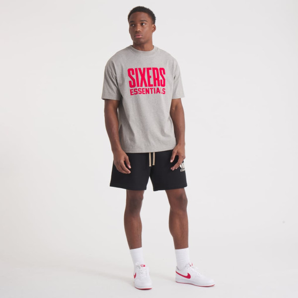 Футболка Unisex Philadelphia 76ers Fear of God Gray NBA x ESSENTIALS