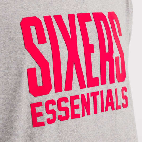 Футболка Unisex Philadelphia 76ers Fear of God Gray NBA x ESSENTIALS