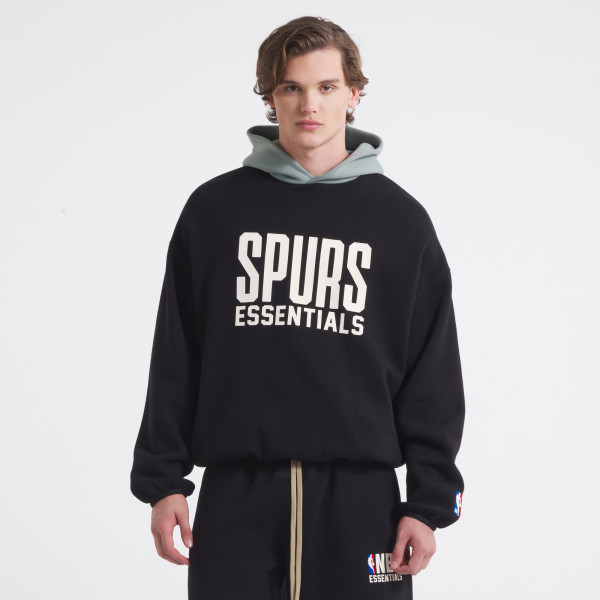 Толстовка Unisex San Antonio Spurs Black NBA Paris x ESSENTIALS