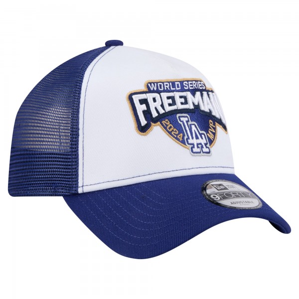 Бейсболка Los Angeles Dodgers Freddie Freeman New Era White 2024 World Series MVP 9FORTY