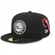 Бейсболка Philadelphia 76ers New Era x Alpha Industries Black 59FIFTY