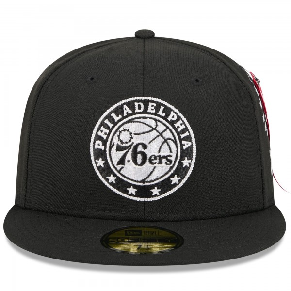 Бейсболка Philadelphia 76ers New Era x Alpha Industries Black 59FIFTY