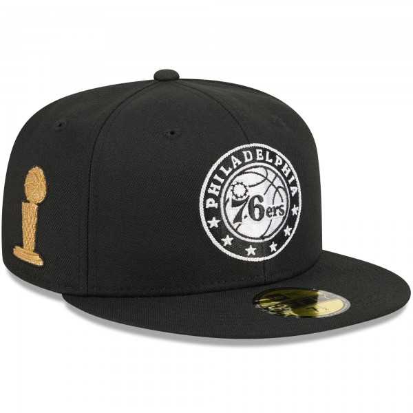 Бейсболка Philadelphia 76ers New Era x Alpha Industries Black 59FIFTY