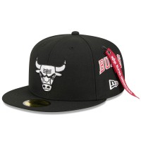 Бейсболка Chicago Bulls New Era x Alpha Industries Black 59FIFTY