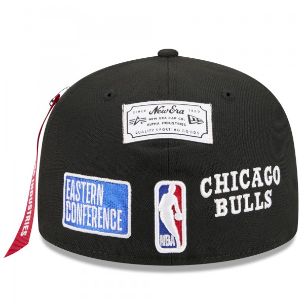 Бейсболка Chicago Bulls New Era x Alpha Industries Black 59FIFTY