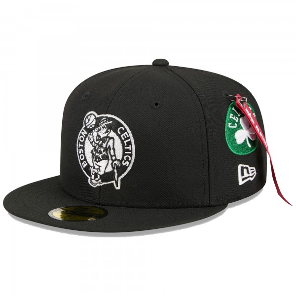 Бейсболка Boston Celtics New Era x Alpha Industries Black 59FIFTY
