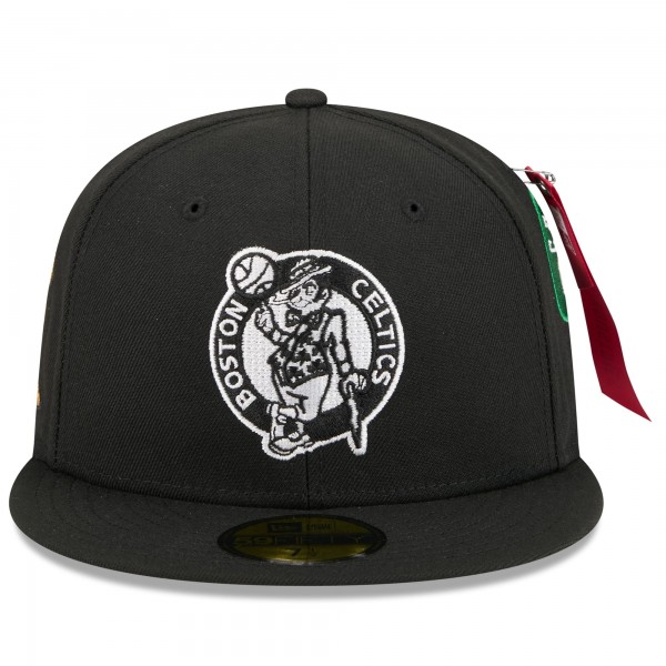 Бейсболка Boston Celtics New Era x Alpha Industries Black 59FIFTY