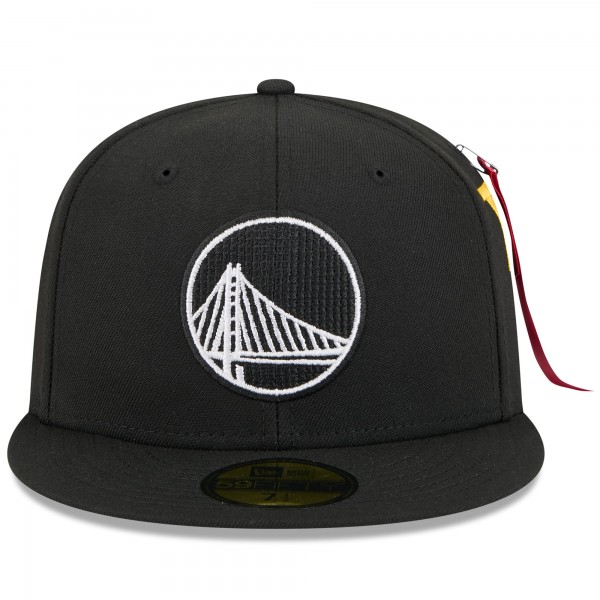 Бейсболка Golden State Warriors New Era x Alpha Industries Black 59FIFTY