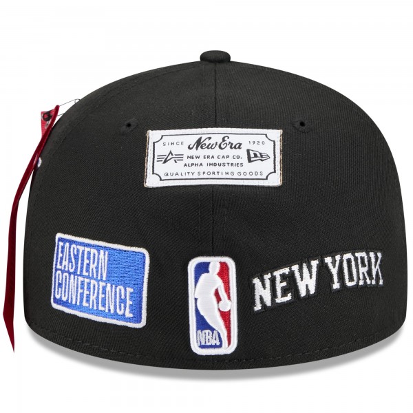 Бейсболка New York Knicks New Era x Alpha Industries Black 59FIFTY