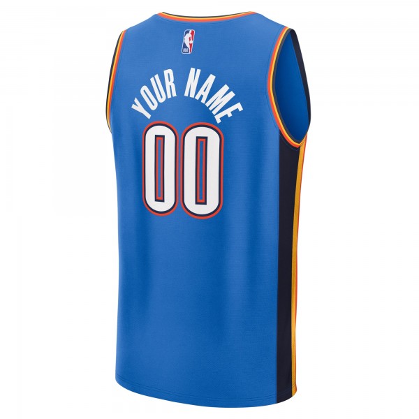 Именная игровая джерси Youth Oklahoma City Thunder Blue Fast Break Replica - Icon Edition