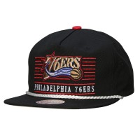Philadelphia 76ers Mitchell & Ness Black Ascend Deadstock Snapback Hat