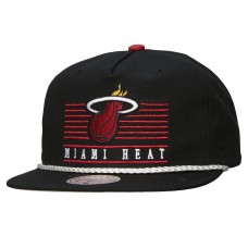 Miami Heat Mitchell & Ness Black Ascend Deadstock Snapback Hat