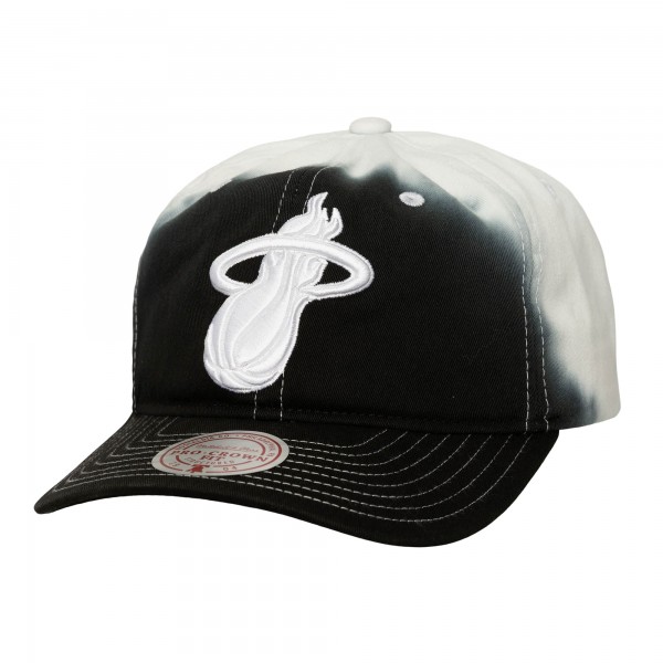 Бейсболка Miami Heat Mitchell & Ness Black/White Dip Dye Pro Crown