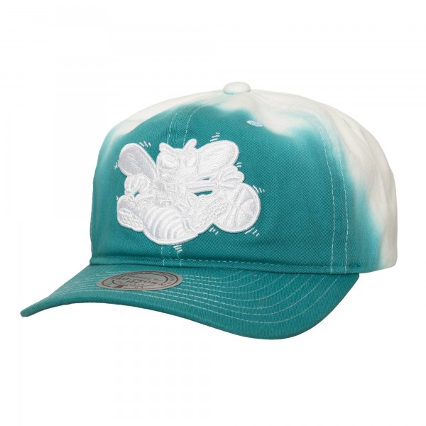 Бейсболка Charlotte Hornets Mitchell & Ness Teal/White Dip Dye Pro Crown