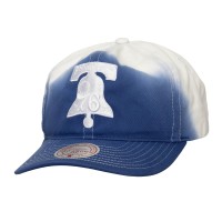 Бейсболка Philadelphia 76ers Mitchell & Ness Royal/White Dip Dye Pro Crown