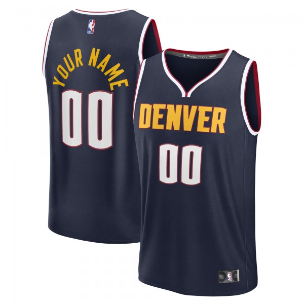 Именная игровая джерси Denver Nuggets Fanatics Navy Fast Break - Icon Edition