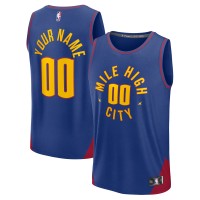 Именная игровая джерси Denver Nuggets Fanatics Blue Fast Break - Statement Edition