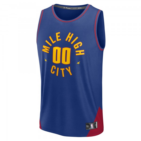 Именная игровая джерси Denver Nuggets Fanatics Blue Fast Break - Statement Edition