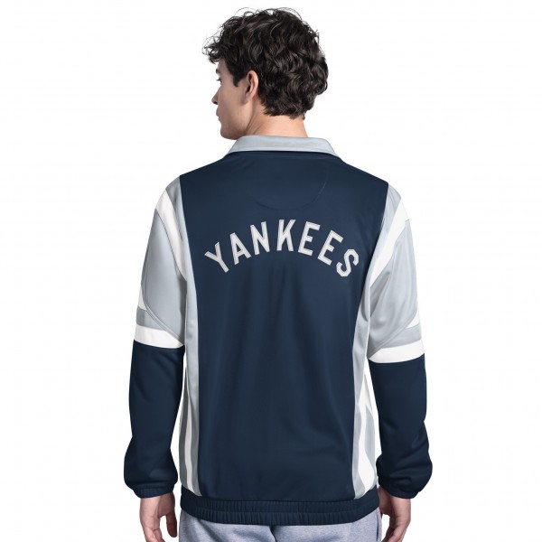 New York Yankees Starter Navy/Gray Contender Tricot Full-Zip Track Jacket