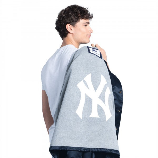 New York Yankees Starter Navy Cooperstown Collection Point Man Full-Snap Coaches Jacket